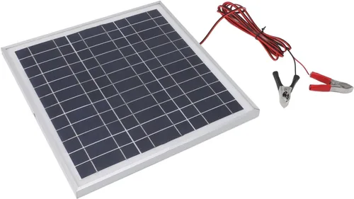 Vista 3 de Acouto : 50W Portable Solar Panel Monocrystalline Silicon Solar Panel with 9.8FT Cable 18V Red and Black Battery Clips RV Camping Hiking with Battery