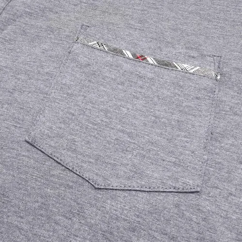 Vista 6 de Turndown Mens Top Shirts Patchwork Button Down Tees Pullover Close-Fitting Solid Color T-Shirt Tops Formal Classic