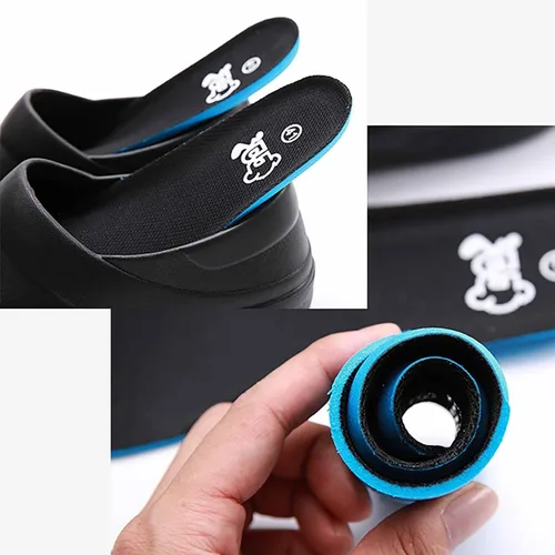 Vista 3 de Zapatos de trabajo antideslizantes para hombres, zapatos de cuero antideslizantes para servicio de alimentos, zapatos antideslizantes para servicio