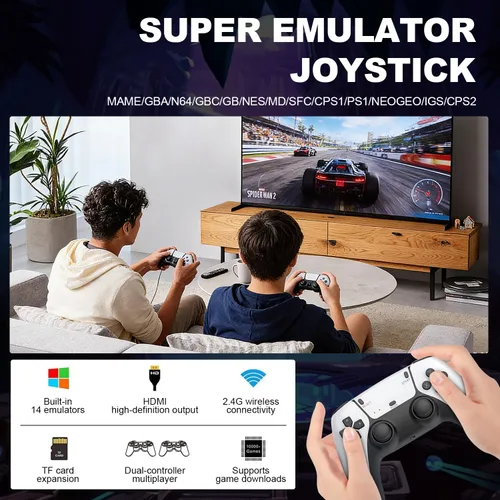 Vista 3 de 2026 New M15 Retro Gaming Console, Retro Gaming Stick with 40,000+ Classic Game and 23 Game Emulators, Plug & Play 4K HDMI Output Game Console Stick