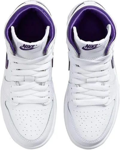 Vista 4 de Jordan 1 High Retro Court Púrpura Pre Escuela CU0449-151