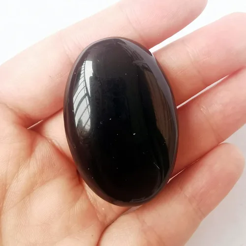 Vista 10 de Piedra de sangre africana, mini bolsillo ovalado de palma curativa, cristal curativo, spa, piedra energética, cristales y piedras curativas