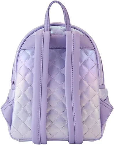 Vista 4 de Loungefly BTS Logo Iridescent Purple Mini Mochila, Púrpura, Mini mochila