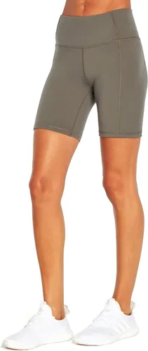 Vista 4 de Jessica Simpson Sportswear Bermudas estándar con control de abdomen para mujer, color plomizo, talla M