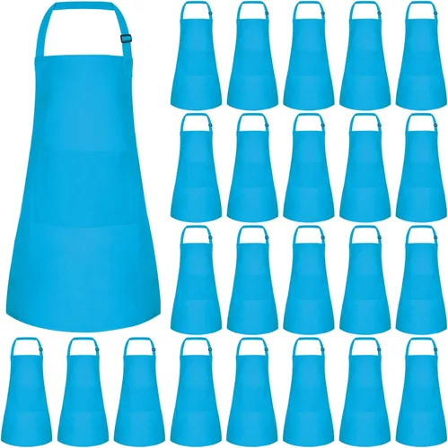 Vista 16 de Morcheiong Paquete de 8/12/24 delantales ajustables para niños al por mayor con 2 bolsillos, delantal para niños pequeños, delantales de pintura