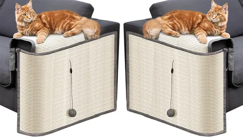 Vista 7 de Protector de sofá para gatos, se adapta a cualquiera de los reposabrazos, protector de muebles de arañazos para gatos
