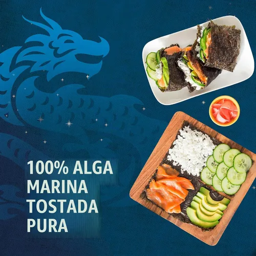 Vista 3 de Blue Dragon Sushi Nori, 0.77 oz