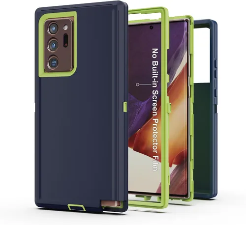 Vista 8 de Funda para Galaxy Note 20 Ultra 5G, funda protectora resistente con [3 capas] Cubierta de protección de goma resistente a prueba de golpes
