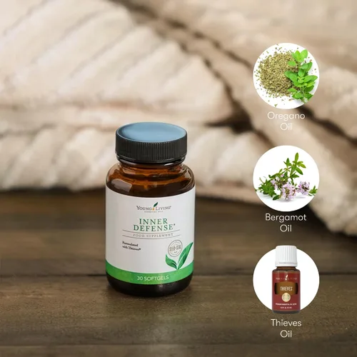 Vista 5 de Inner Defense de Young Living - 30 cápsulas blandas: desbloquea el poder de los potentes aceites esenciales - Orégano, tomillo, citronela y ladrones