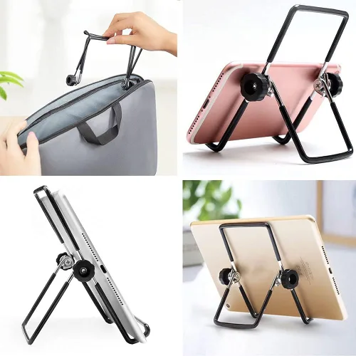 Vista 6 de VOVIGGOL Soporte ajustable para tableta, soporte plegable antideslizante para tabletas de 9 a 12.9 pulgadas, iPad, Samsung y Kindle Fire, soportes