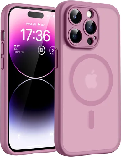 Vista 194 de TOCOL Funda para iPhone 11, compatible con Magsafe, protección completa de cámara, imanes integrados, protección contra caídas, funda translúcida