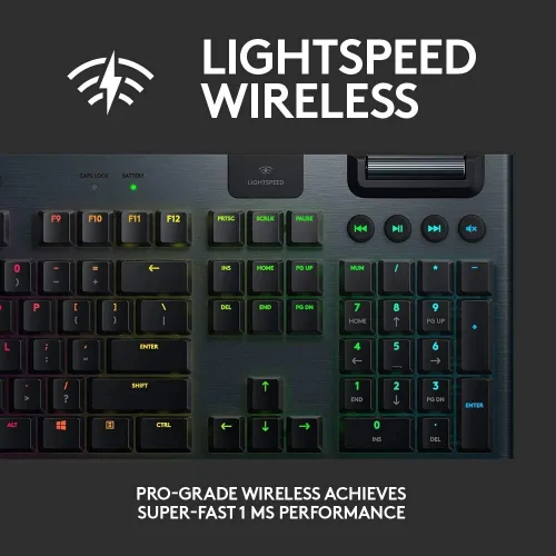Vista 3 de Teclado mecánico inalámbrico Logitech G915 para juegos - Lineal (renovado)