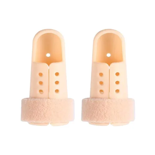Vista 14 de SooGree 2 piezas de férula de dedo mazo soporte de dedo férula de dedo soporte protector de plástico para inmovilizador de dedos ajustable