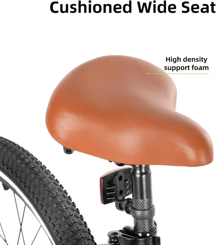 Vista 4 de JOYSTAR Bicicleta de crucero de playa de 20", 24", 26" para niñas, niños, hombres y mujeres, bicicletas de crucero para niños de una sola velocidad