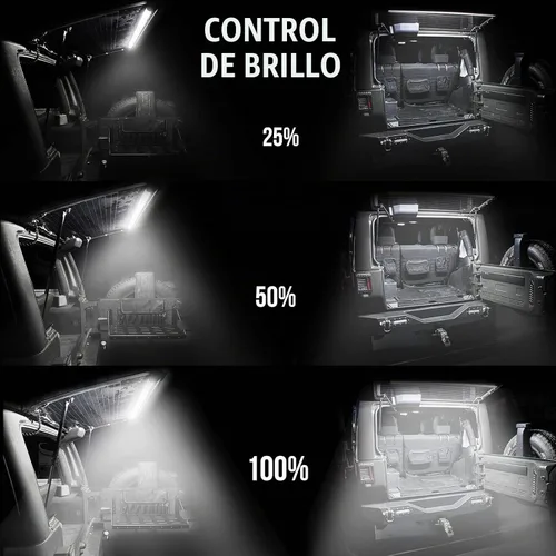 Vista 3 de RGBW Barra de luz LED para puerta trasera elevadora de vidrio RF control remoto inalámbrico para camping luces para la parte trasera del cargamento