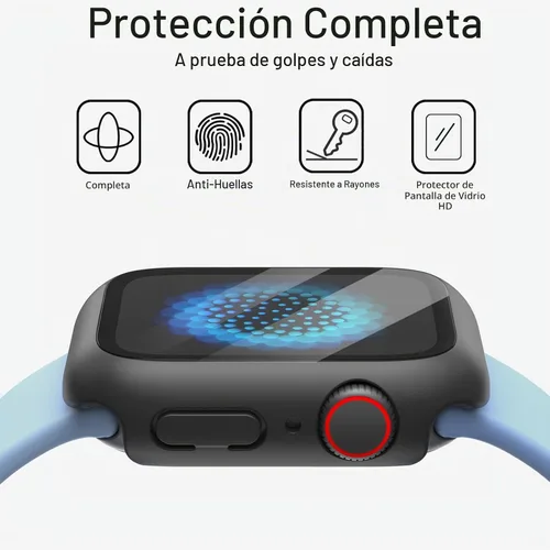 Vista 5 de JETech Funda para Apple Watch SE 3/2/1, Series 6/5/4 de 1.575 in, color Negro