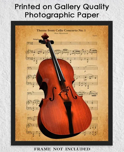 Vista 5 de Póster vintage de concierto para violonchelo n.º 1: impresiones artísticas estéticas de pared para baño, hogar, cueva de hombre, dormitorio, oficina