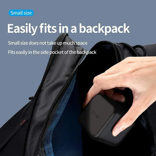 Vista 7 de REYGEAK Cargador de batería para GoPro Hero 12/11/10/9, negro, cargador portátil de 3 canales, almacenamiento de carga de batería, paquete de 3