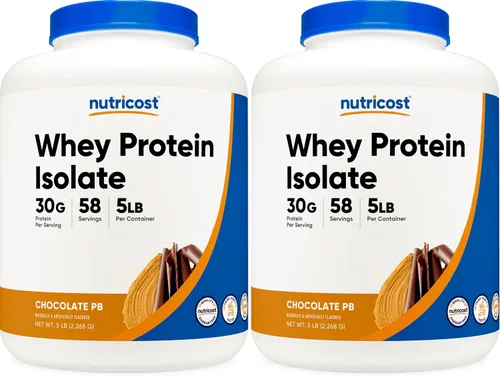 Vista 7 de Nutricost Polvo aislado de proteína de suero (masa de pastel, 2 libras)