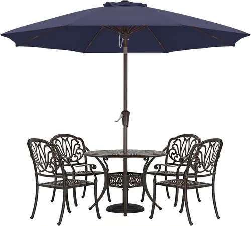 Vista 16 de ABCCANOPY 7.5FT Patio Umbrella Outdoor 6 RibsTable Umbrella(Brown)