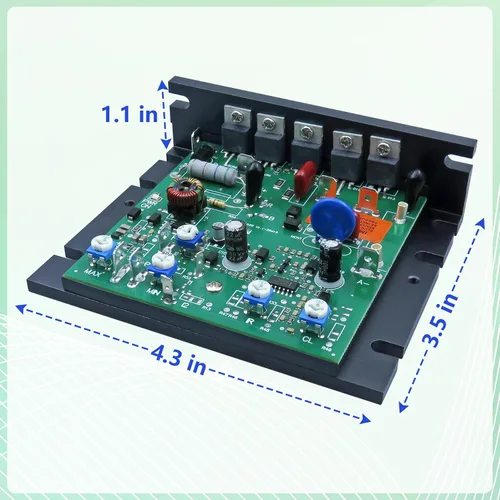 Vista 5 de KBIC-120 (9429) Chasis de accionamiento de CC compatible, control de velocidad del motor SCR DC de 120V, reemplazo directo para KB Electronics