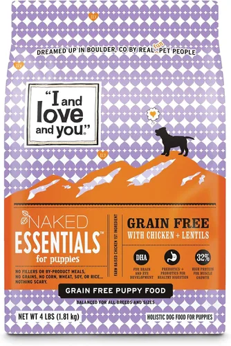 Vista 19 de I and love and you Naked Essentials Alimento Seco para Perros - Pollo + Pato - Alto en Proteínas, Carne Real, Sin Rellenos, Prebióticos +