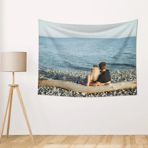Vista 6 de Tapiz personalizado para cargar imágenes de boda, amor, recuerdo familiar, tapiz personalizado para el Día de la Madre, Día del Padre, tapiz