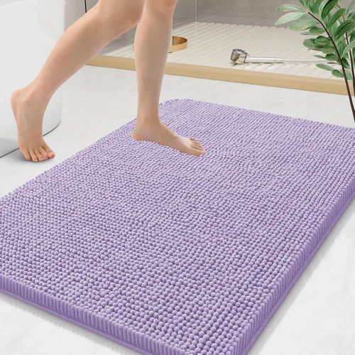 Vista 191 de Arotive Alfombras de baño de felpilla extrasuaves y absorbentes, de 24 x 16 pulgadas, lavables a máquina, parte trasera de goma antideslizante