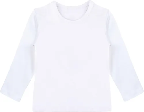 Vista 4 de Lilax Camiseta básica de algodón de manga larga con cuello redondo para niña
