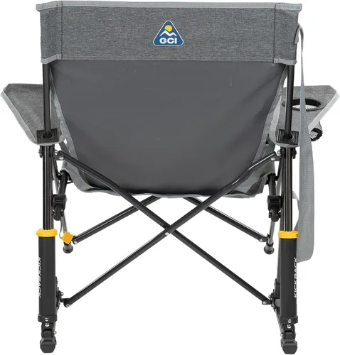 Vista 6 de GCI Outdoor - Mecedora plegable Kickback con portavasos para exteriores Gris