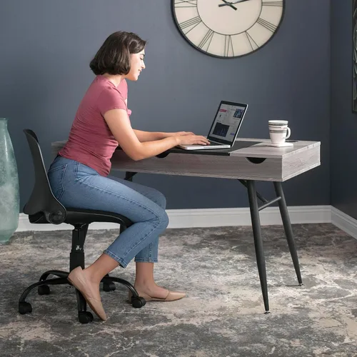 Vista 2 de Calico Designs Nook - Escritorio moderno para computadora portátil de oficina, estación de trabajo para el hogar de 47.25 pulgadas de ancho, ahorra