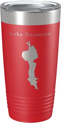Vista 11 de Lake Dunmore Map Tumbler Travel Mug Insulated Laser Engraved Coffee Cup Vermont 20 oz Black