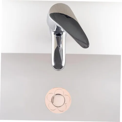 Vista 3 de Uonlytech Tapón universal para lavabo de drenaje de presión de drenaje de oro rosa para baño, lavabo