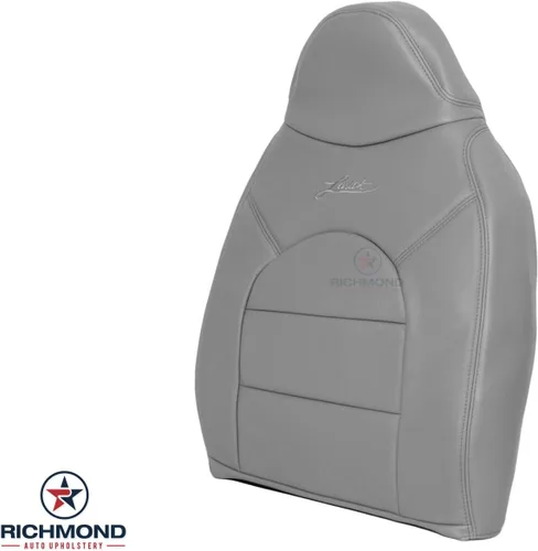 Vista 3 de (Compatible with 1999 2000 Ford F-350 F350 Lariat Driver Side Lean Back Replacement Seat Cover, Gray