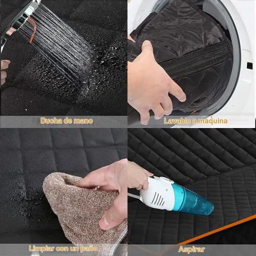 Vista 4 de Forro de carga para SUV para perros, funda de asiento de automóvil para mascotas, cubierta de carga impermeable, tapete para asiento de perro