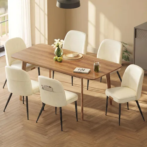 Vista 19 de VASAGLE - Juego de 2 sillas de comedor tapizadas para cocina