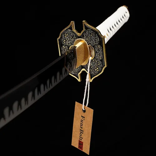 Vista 6 de Yamato - Espada Katana de acero al carbono 1095 de 41 pulgadas, espada samurái de espiga completa, juego de armas, colección de accesorios de regalo