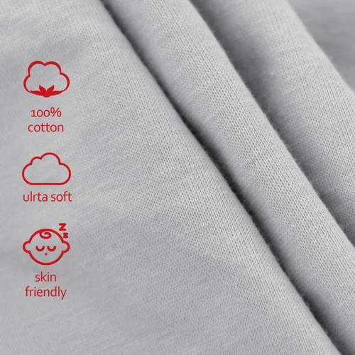 Vista 2 de Fundas para cambiador, color beige y gris, para niños y niñas, paquete de 2 unidades, unisex, funda para cambiador, sábana suave y transpirable