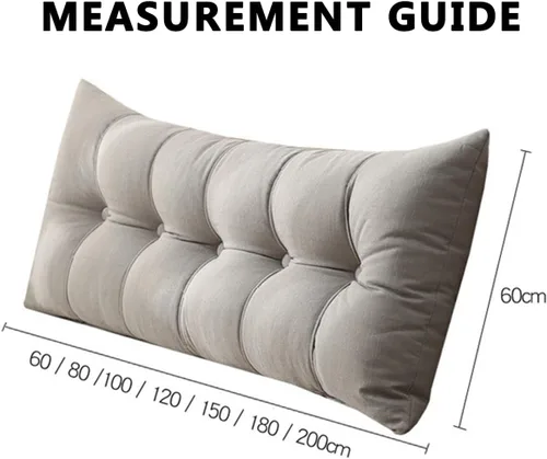 Vista 4 de XMAYODS Almohada para cabecero de lectura, almohada de reposo en cama, almohada de apoyo de posicionamiento del respaldo, relleno extra, lavable #1