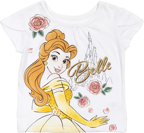 Vista 2 de Disney Princess Moana Frozen - Conjunto de 3 piezas de camiseta de tul con falda de malla y coletero para niñas pequeñas a grandes