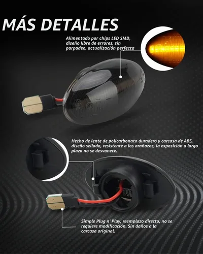 Vista 2 de Ensamble de luz de marcador lateral Bestview compatible para MINI Cooper R50 R52 R53 2002-2006, luces de señal de giro intermitentes secuenciales