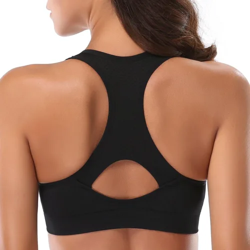 Vista 2 de MIRITY - Brasier deportivo de alto impacto con espalda cruzada para mujer