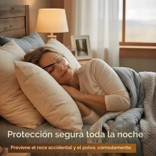 Vista 6 de Protector ocular para cirugía de cataratas, paquete de 2 parches médicos con correa ajustable para la cabeza para dormir después de cataratas