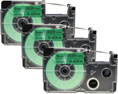 Vista 17 de LW cintas compatibles 3/8" Series label-it cintas, Negro y azul
