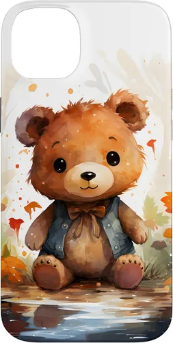 Vista 15 de Funda de oso de peluche con chaleco para iPhone 17