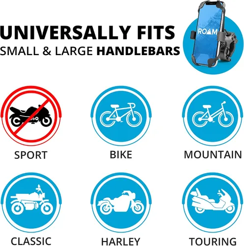 Vista 2 de Soporte para teléfono celular de bicicleta Roam universal Premium, para el manubrio de la bicicleta, ajustable, queda a iPhone 6s, 6S Plus, iPhone
