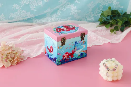 Vista 6 de Agitation Joyero musical de madera de princesa unicornio - Regalos de unicornio para niñas (A-Mermaid)