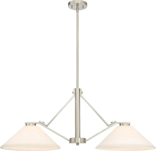 Vista 14 de Nuvo Iluminación 60/6242 - Vanidad transicional de dos luces de Nome Collection en Pwt, Nckl, B/S, Slvr. Acabado