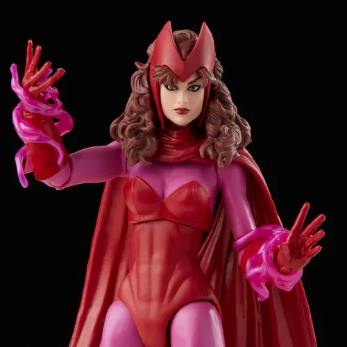 Vista 8 de Marvel Legends Series Scarlet Witch - Figura de acción de embalaje retro de 6 pulgadas, 4 accesorios