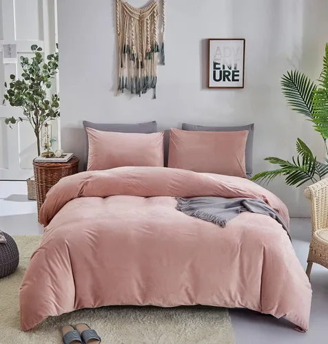 Vista 16 de Houseri Juego de Edredón de Terciopelo Azul Twin Azul Claro Esponjoso Juegos de Ropa de Cama Twin Azul Polvoriento Ropa de Cama de Franela Niños
